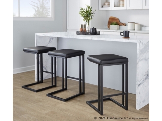 LumiSource Roman Counter Height Bar Stool (Set of 2)