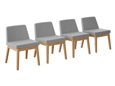 Midtown Concept Solterra Dining Chair (Set of 4), Gray, large