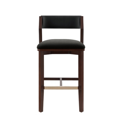 Manhattan Comfort Patricia Bar Height Bar Stool, Black, large