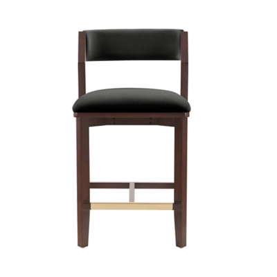 Manhattan Comfort Patricia Counter Height Bar Stool, Black, large