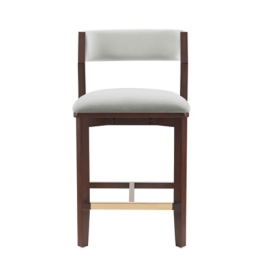 Manhattan Comfort Patricia Counter Height Bar Stool, White Glacier, large