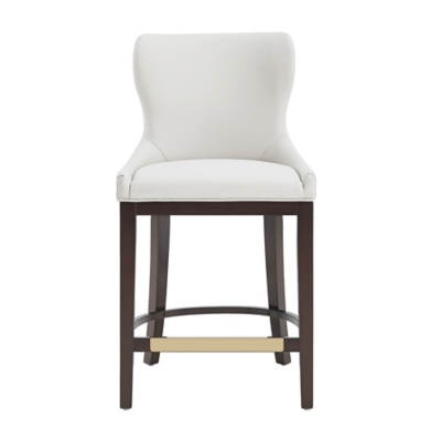 Manhattan Comfort Blair Counter Height Counter Stool, White, large