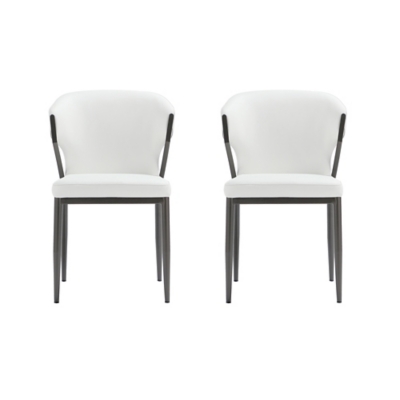 Manhattan Comfort Kirsten Dining Chair (Set of 2), White, large