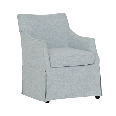 Martha Stewart London Upholstered Dining Chair, Light Blue, large