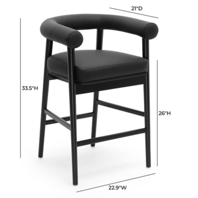 Chair dimensions diagram with 21" depth, 22.9" width, and heights