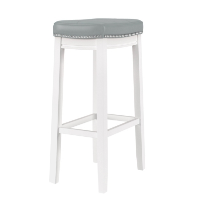 Linon Claridge Bar Height Bar Stool, Gray, large
