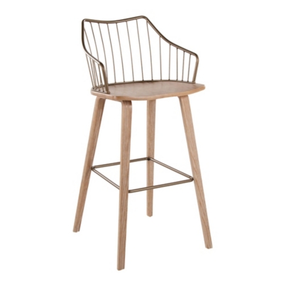 LumiSource Winston Bar Height Barstool, , large