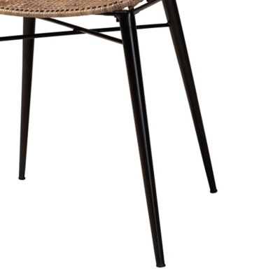 Close-up of chair legs and metal frame