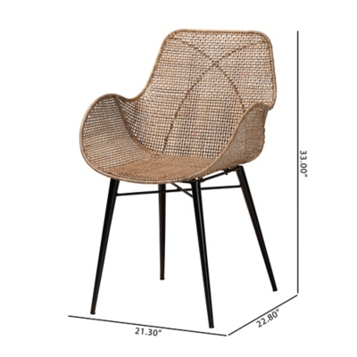 Dimensions of chair: 33.0 inches tall, 21.3 inches wide, 22.8 inches deep