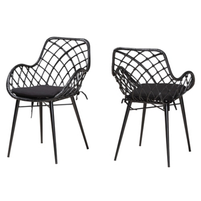 Bali & Pari Ballerina Openwork Backrest Dining Chair (Set of 2), , large