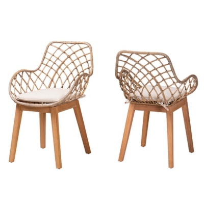 Pair of Bali & Pari Ballerina dining chairs shown side by side