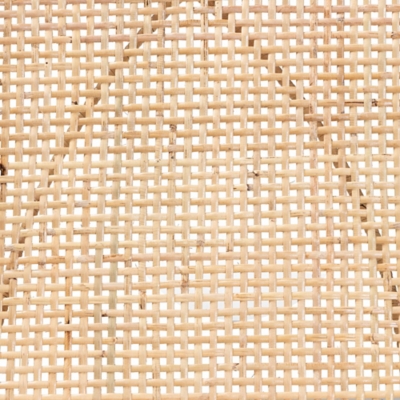 Extreme close-up of the natural cane weave texture.
