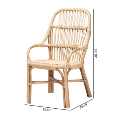 Chair with dimensions overlay
