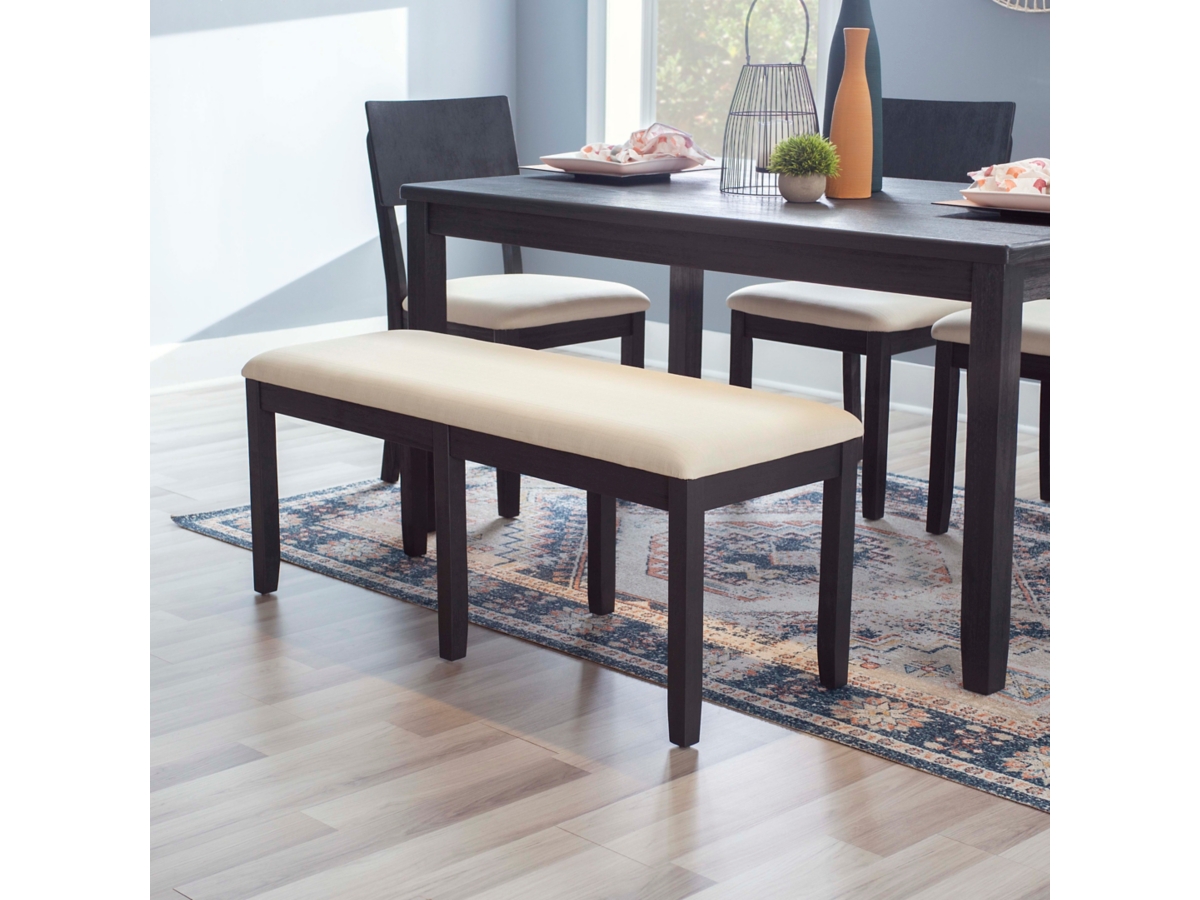 Linon Jocey Dining Table and 4 Chairs and Bench Set | Ashley