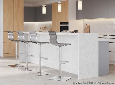 Mirage Adjustable Height Bar Stool with Swivel, , rollover