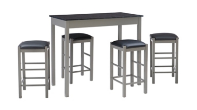 Linon Iris Dining Table and 4 Barstools Set, , large