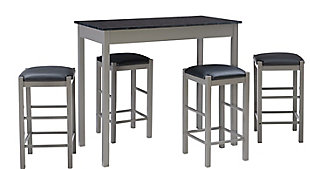 Linon Iris Dining Table and 4 Barstools Set, , large