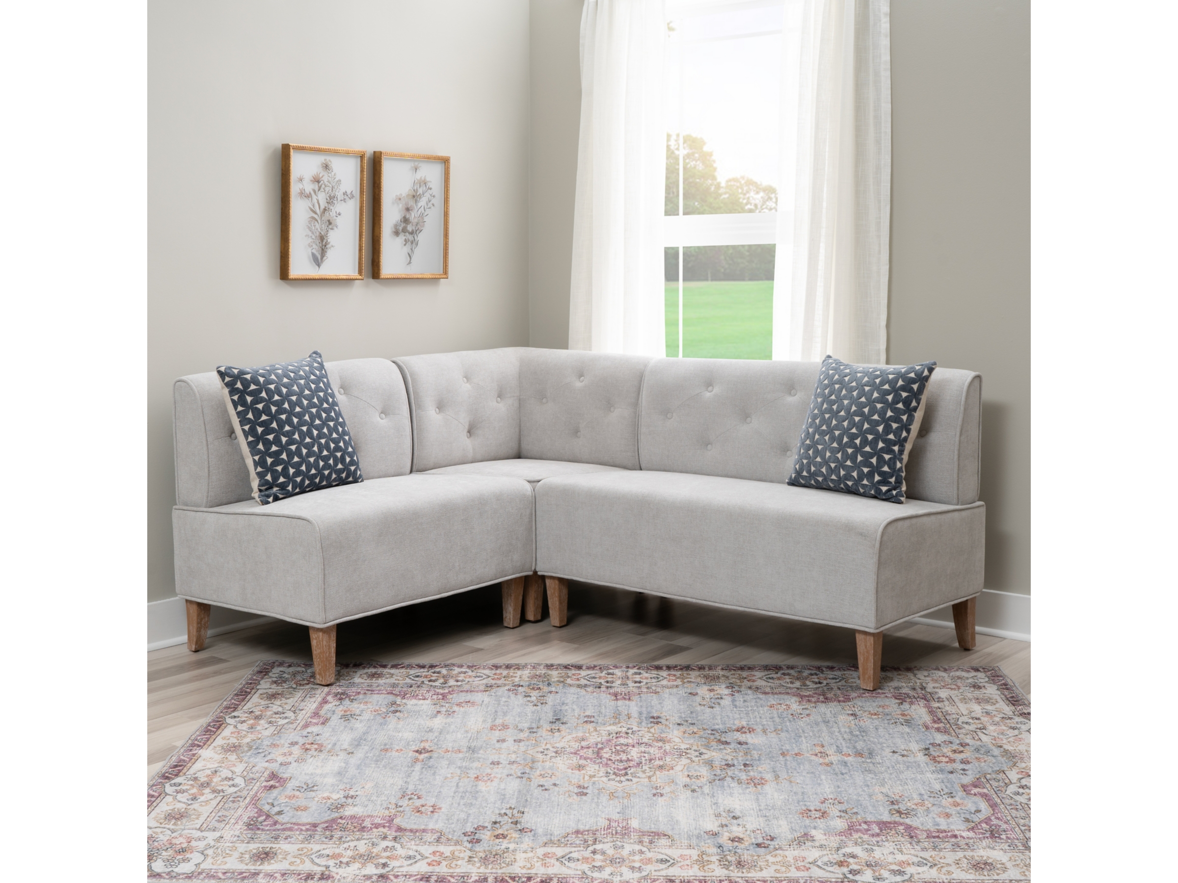 Linon Gentry Corner Nook | Stylish Dining Solution