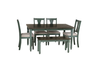Linon Wesley Dining Table and 5 Chairs Set