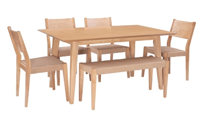 Linon Farren Dining Table and 5 Dining Chairs Set, , large