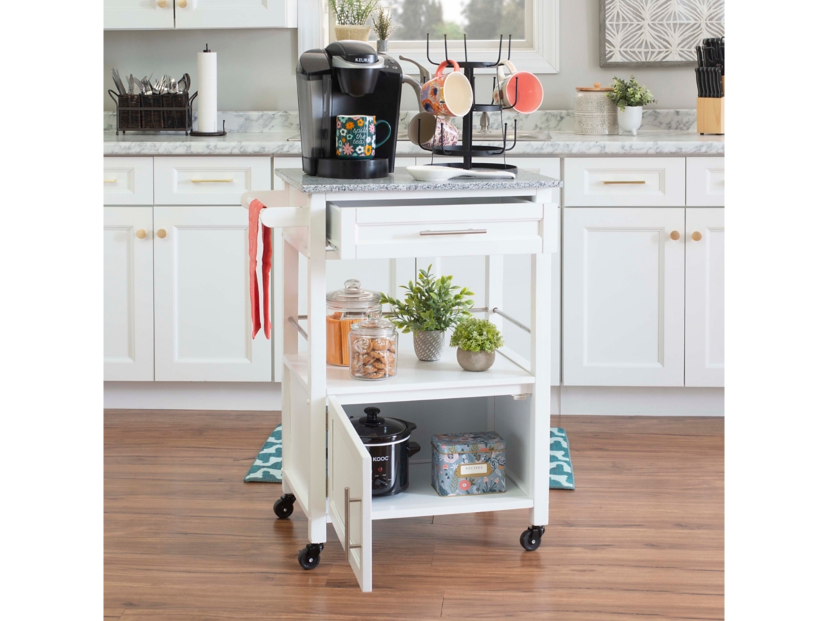 Mitchell Kitchen Cart with Granite Top | Ashley