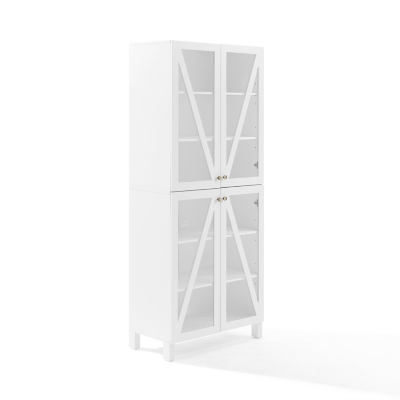 Cassai Tall Storage Pantry, White, large