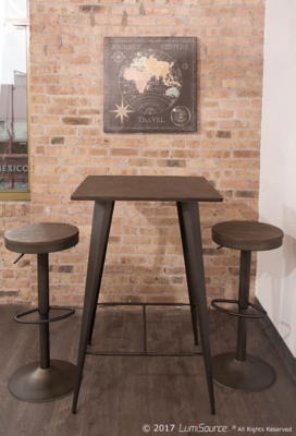 Dakota Bar Stool (Set of 2), Antique Brown, rollover