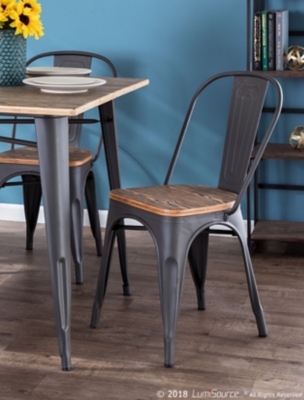 D600053-324 Oregon Dining Chairs (Set of 2), Gray sku D600053-324