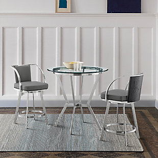 Naomi and Livingston Counter Height Dining Table and 2 Barstools Set, , rollover