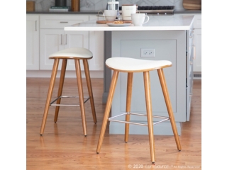 Saddle Counter Height Bar Stool (Set of 2)