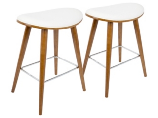 Saddle Counter Height Bar Stool (Set of 2)