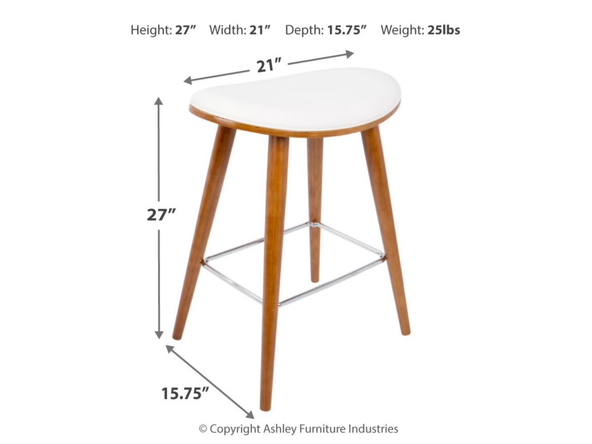 Saddle Counter Height Bar Stool (Set of 2) | Ashley