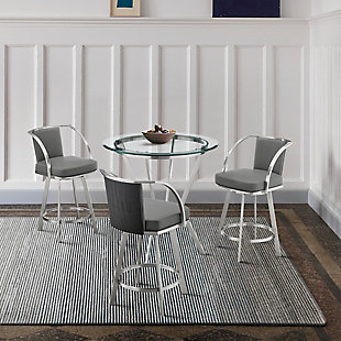 Naomi and Livingston Counter Height Dining Table and 3 Barstools Set, , rollover