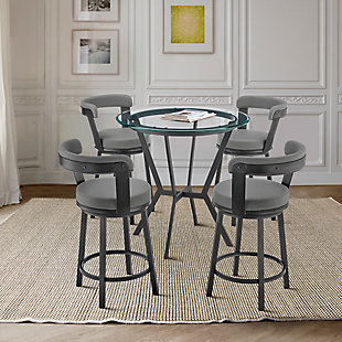 Naomi and Bryant Counter Height Dining Table and 4 Barstools Set, , rollover
