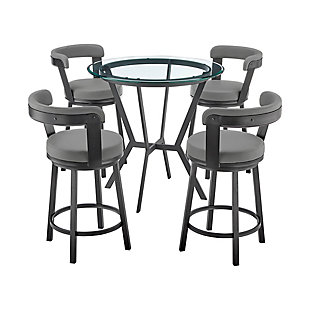 Naomi and Bryant Counter Height Dining Table and 4 Barstools Set, , large