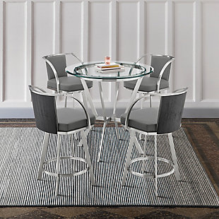 Naomi and Livingston Counter Height Dining Table and 4 Barstools Set, , rollover