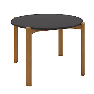 Gales Round Dining Table, Matte Black, large