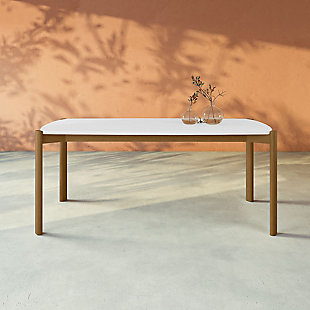 Gales Dining Table, Matte White, rollover