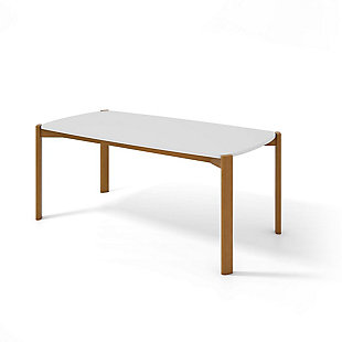 Gales Dining Table, Matte White, large