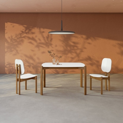 Gales Dining Table, Matte White, rollover
