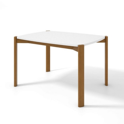 Gales Dining Table, Matte White, large