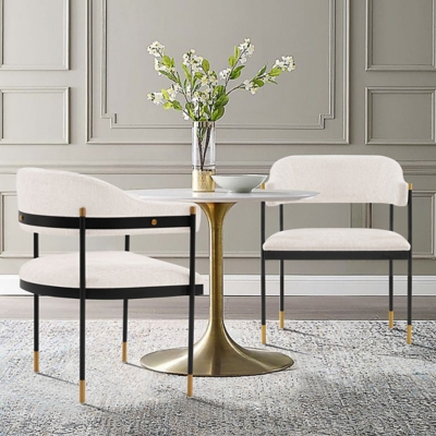 Lia Dining Armchair (Set of 2), Cream, rollover
