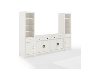 Crosley Furniture Tara Sideboard And Bookcase Set