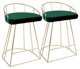 Canary Counter Stool (Set of 2), Green, large