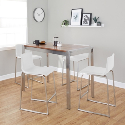 D6000836CN LumiSource Fuji Mara Pub Table and 4 Barstools 2,  sku D6000836CN