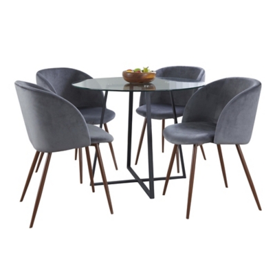 LumiSource Cosmo Fran Dining Table and 4 Chairs | Ashley