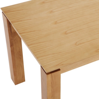Close-up of table wood grain and edge
