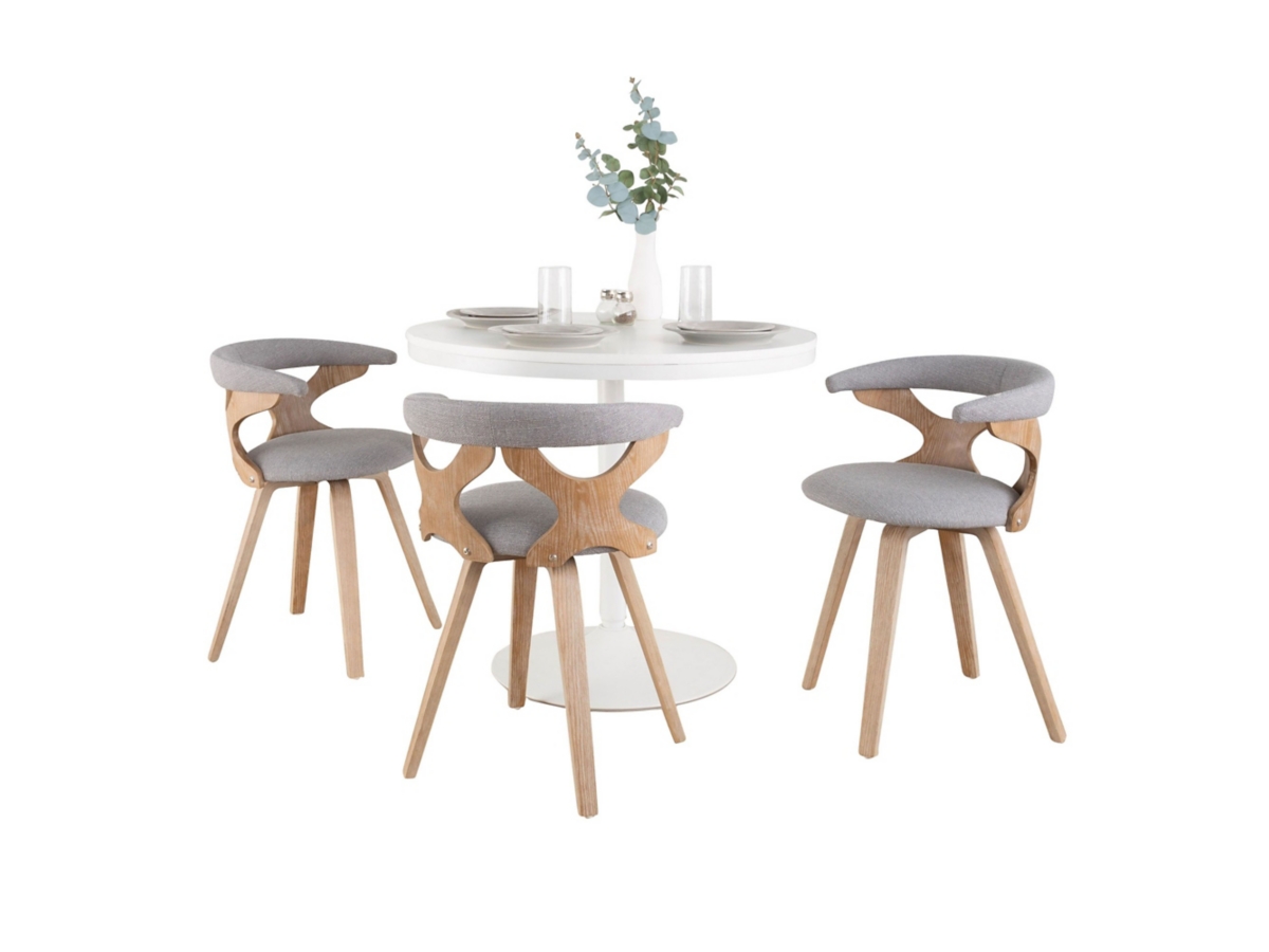 LumiSource Dakota Gardenia Dining Table and 3 Chairs