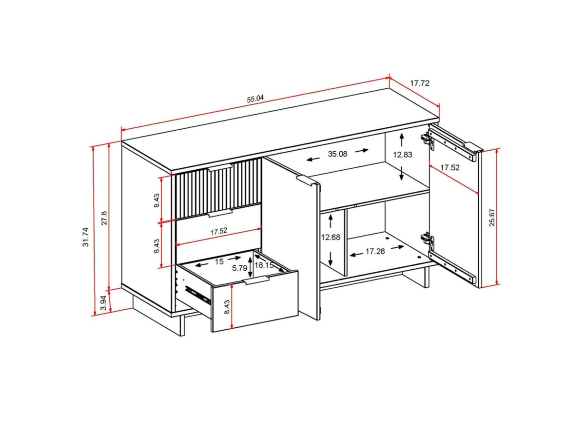 Manhattan Comfort Granville Sideboard | Ashley