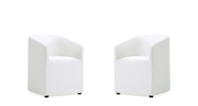 Manhattan Comfort Anna Dining Armchair set of 2, Cream, large